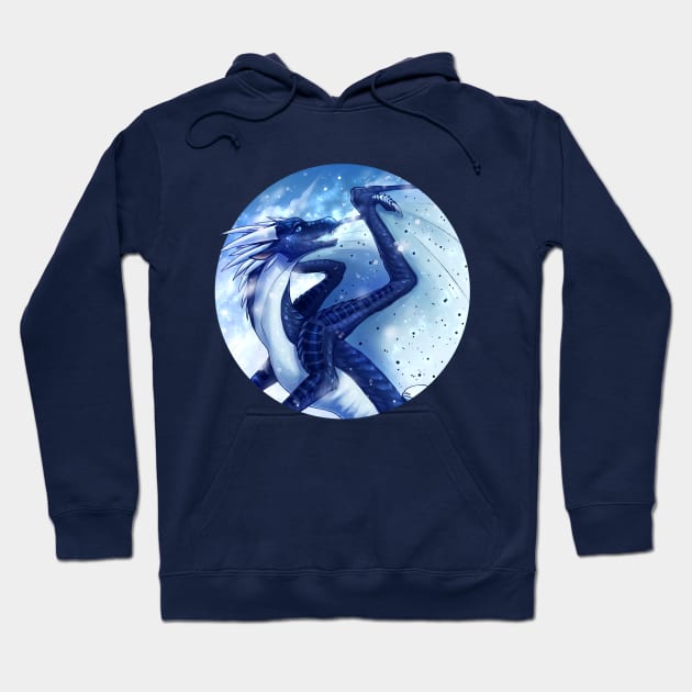 Wings of Fire - Whiteout the IceWing/NightWing Hybrid Hoodie by Biohazardia